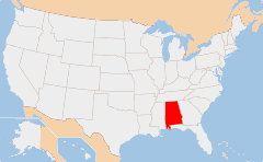 Alabama 地图
