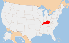 Kentucky 地图