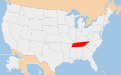 Tennessee 地图