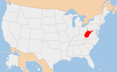 West Virginia 地图